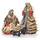 Nativity in fabric and resin measuring 25.5cm, antique finish s1