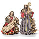 Nativity in fabric and resin measuring 25.5cm, antique finish s2