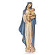 Vierge avec Enfant Jésus 35,5 cm résine bleu argent s1