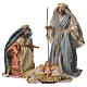 Holy Family figurines 19 cm, multicolored clothes and resin s1