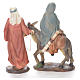 Joseph et Marie enceinte sur âne 26 cm résine s4