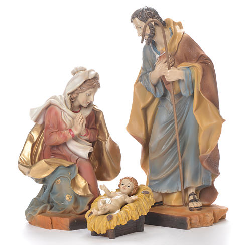 Nativity scene in resin, 30cm coloured | online sales on HOLYART.com