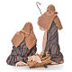 Nativity in fabric and resin measuring 26cm, brown beige finish s3