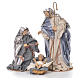 Nativity in fabric and resin measuring 26cm, grey beige finish s1