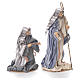 Nativity in fabric and resin measuring 26cm, grey beige finish s2