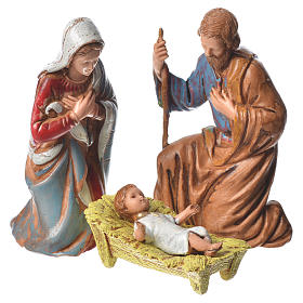 Heilige Familie, Set, 6-teilig, Krippenfiguren, für 8 cm Krippe, Moranduzzo