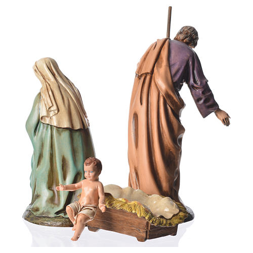Nativity scene with 3 figurines, 16cm Moranduzzo 2