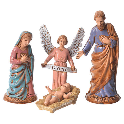 Natividade clássica 6 peças para presépio Moranduzzo com figuras altura média 10 cm 2