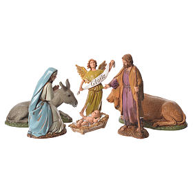 Nativity Scene figurines aged finish by Moranduzzo 10cm