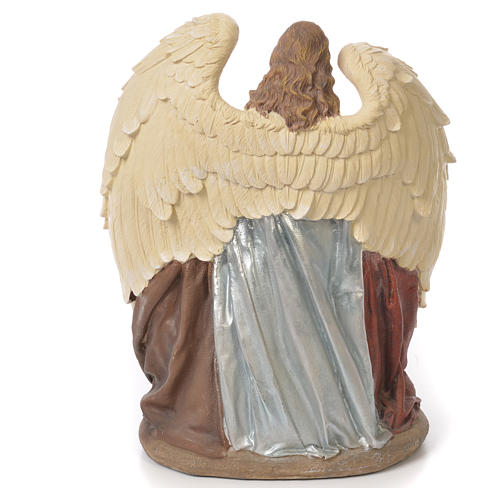 Holy Family with Angel in resin, 31cm natural 3