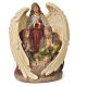 Holy Family with Angel in resin, 31cm natural s1