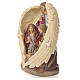 Holy Family with Angel in resin, 31cm natural s2