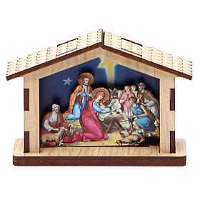 Mini Nativity Scene Holy Family made of wood