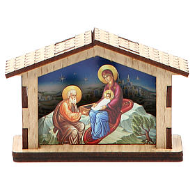 Mini Nativity Scene Holy Family made of wood