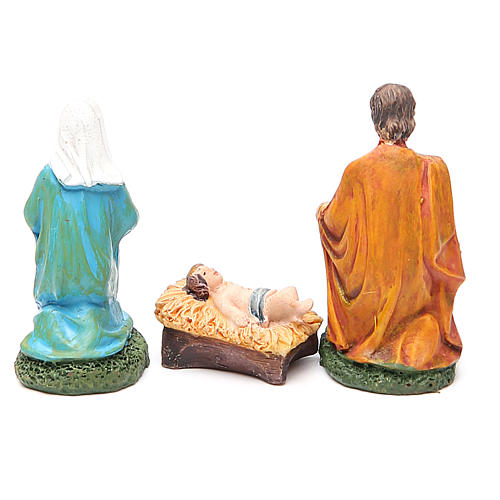 Nativity figurine in resin 6cm, multicoloured 2
