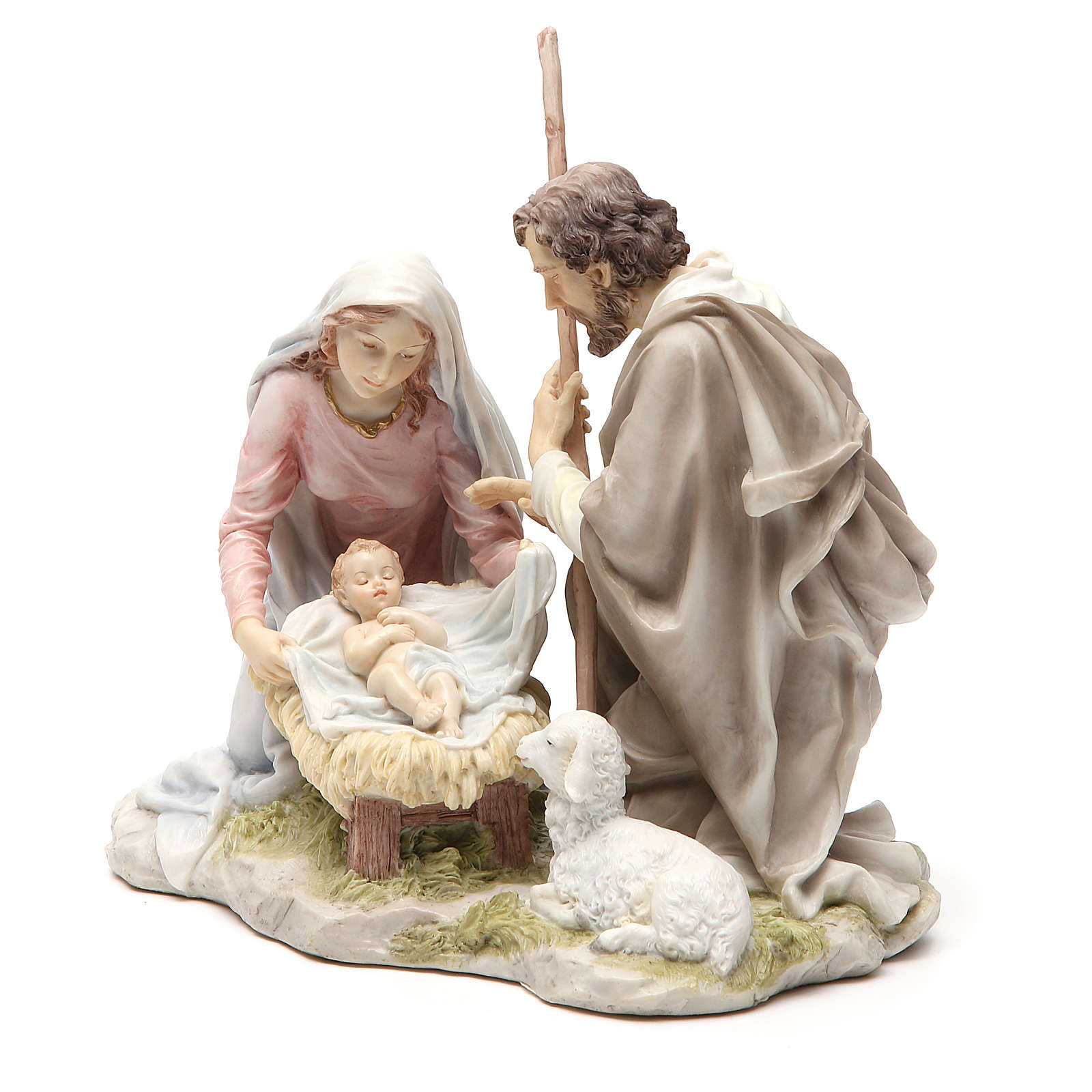 Holy Family 20cm painted resin | online sales on HOLYART.co.uk