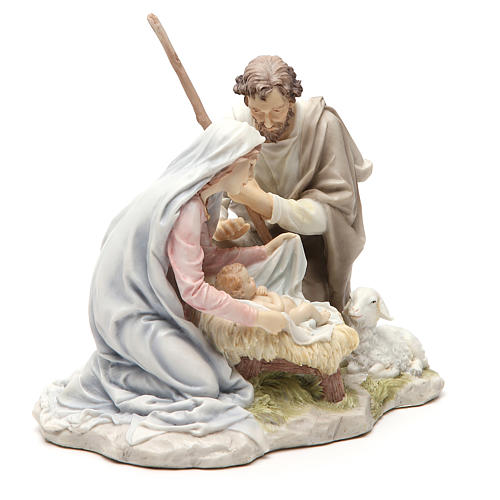 Holy Family 20cm painted resin 4