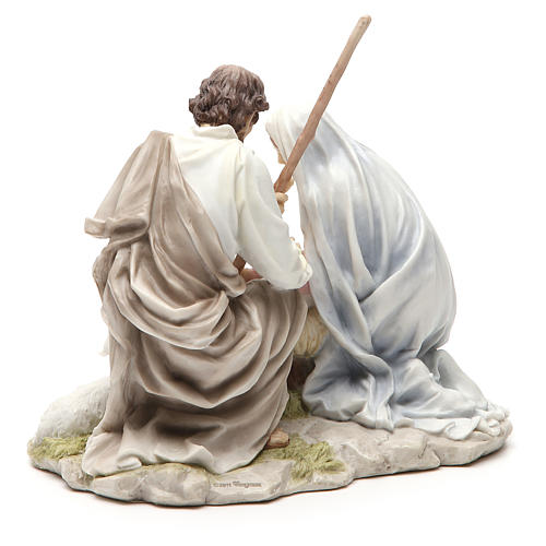Sacra Famiglia 20 cm resina dipinta 3