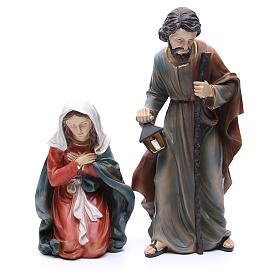 Nativity in resin with 3 figurines measuring 50cm