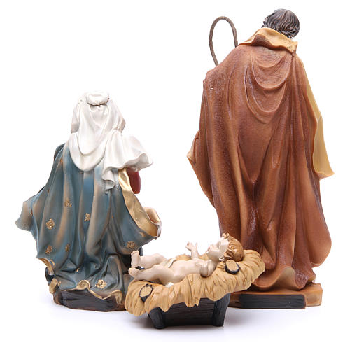 Nativity scene with ox and donkey, 30cm in resin 3