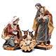 Nativity scene with ox and donkey, 30cm in resin s1