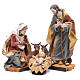Natività con bue e asino 30 cm resina s1