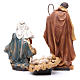 Natività con bue e asino 30 cm resina s3