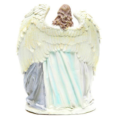 Holy family with angel measuring 31cm, in resin with White finish 3