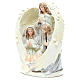 Holy family with angel measuring 31cm, in resin with White finish s2