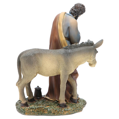Nativity with 3 figurines measuring 20cm, in resin with animals 4