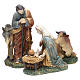 Nativity with 3 figurines measuring 20cm, in resin with animals s1