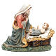 Nativity with 3 figurines measuring 20cm, in resin with animals s2