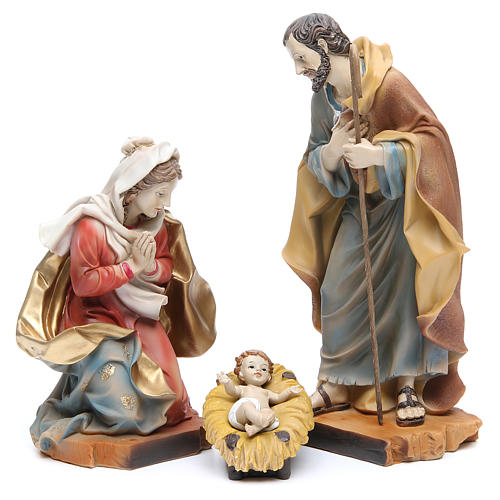 Nativity with 3 figurines measuring 30cm, in resin 1