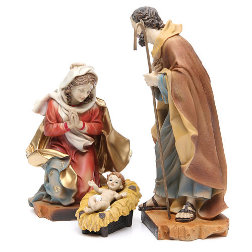 Nativity with 3 figurines measuring 30cm, in resin 2