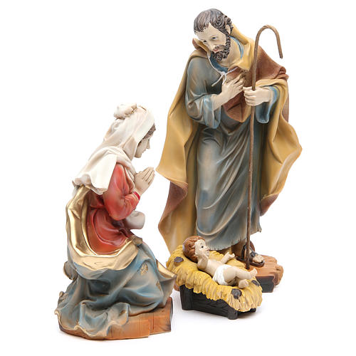 Nativity with 3 figurines measuring 30cm, in resin 3