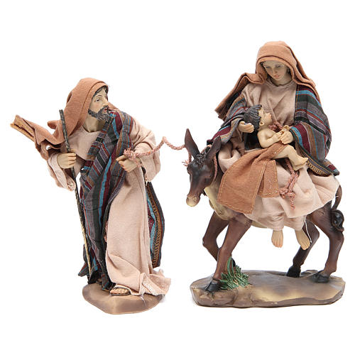 Flee from Egypt 24cm, 2 figurines with Brown Beige finish 1
