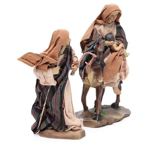 Flee from Egypt 24cm, 2 figurines with Brown Beige finish 2