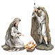 Natività resina 31,5 cm 3 pz fin. Cream Gold s1