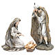 Nativity measuring 31.5cm, 3 figurines in resin with Cream Gold finish s1