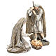 Nativity measuring 31.5cm, 3 figurines in resin with Cream Gold finish s3