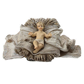 Natividad 19 cm 3 piezas resina Cream Gold