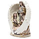 Sacra Famiglia con angelo 31 cm resina s2