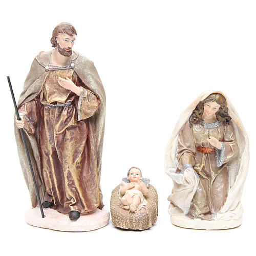 Nativity measuring 31cm, in resin with multi Gold finish 2