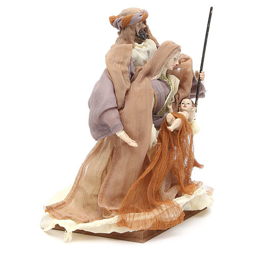 Nativity measuring 20cm, in resin with beige brown finish 2