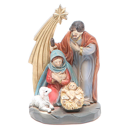 Nativity with 3 characters measuring 7cm, resin 1