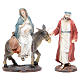 St Joseph et Ste Vierge enceinte sur âne 13,5 cm en résine s1