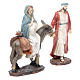 St Joseph et Ste Vierge enceinte sur âne 13,5 cm en résine s2