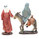 Joseph and pregnant Mary on donkey 13.5cm in resin s3
