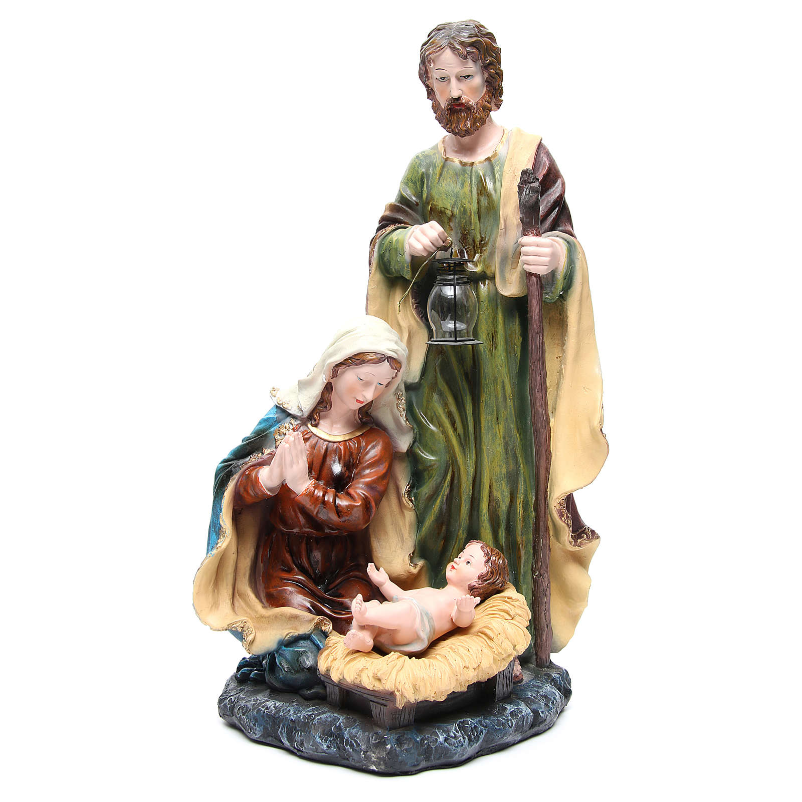 Holy Family set in resin with base measuring 70cm | online sales on ...