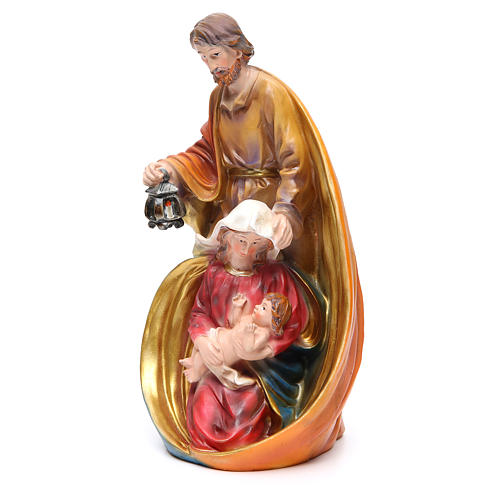 Holy Family set with 3 characters in coloured resin measuring 33cm 2
